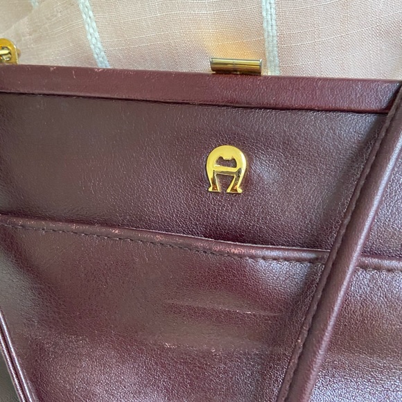 Genuine Leather Eggplant Purse - Picture 4 of 6